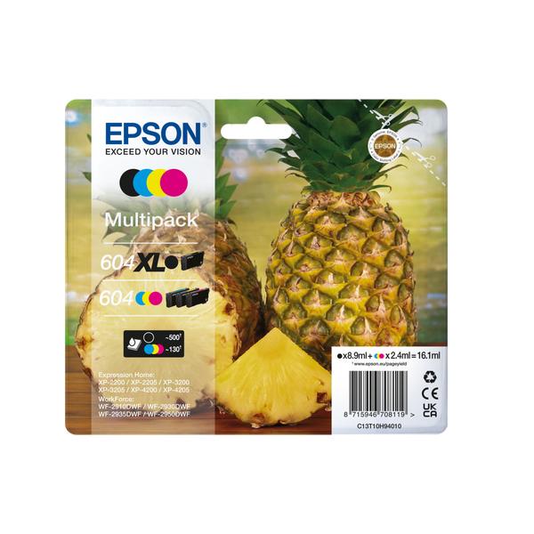 Epson 604XL Multipack - Confezione da 4 - XL (Nero) + Capacità standard
