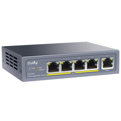 CUDY GS1005P - 5-PORT GIGABIT POE+ SWITCH 60W