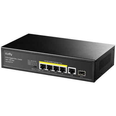CUDY GS1005PTS1 - 5-PORT GIGABIT POE+ SWITCH WITH 1 SFP PORT 120W