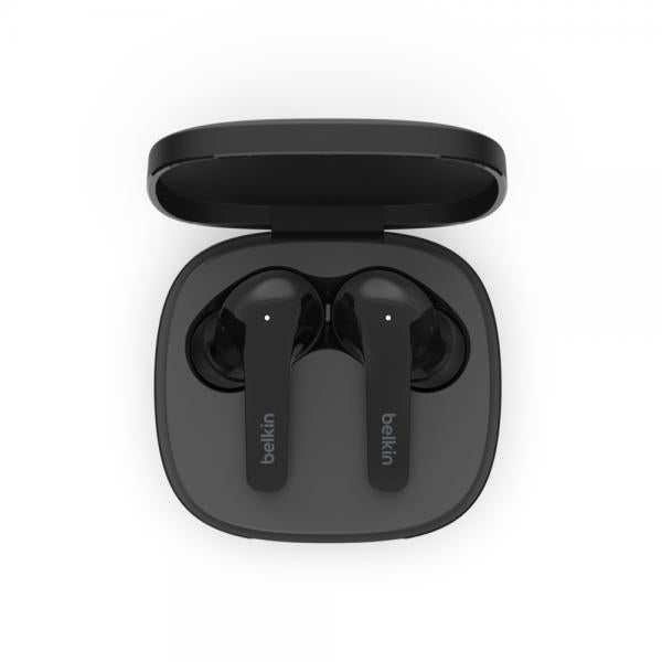 Belkin SOUNDFORM Flow Auricolare Wireless In-ear Musica e Chiamate USB tipo-C Bluetooth Nero (SOUNDFORM FLOW IN-EAR-KOPFHOER - MIT GERAEUSCHUNTERDRUECKUNG SCHW)