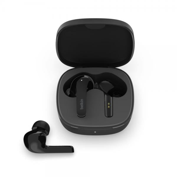 Belkin SOUNDFORM Flow Auricolare Wireless In-ear Musica e Chiamate USB tipo-C Bluetooth Nero (SOUNDFORM FLOW IN-EAR-KOPFHOER - MIT GERAEUSCHUNTERDRUECKUNG SCHW)