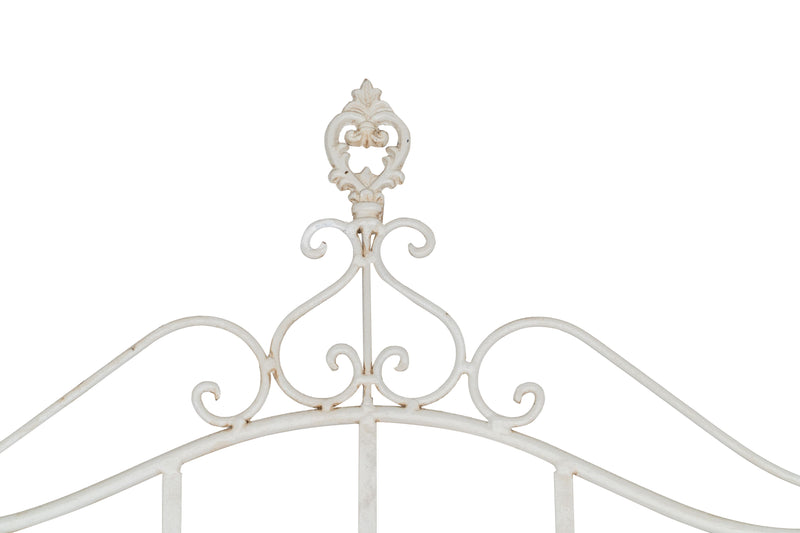 Biscottini Leggio da terra in ferro battuto pieno finitura bianca anticata L85xPR46xH140 cm