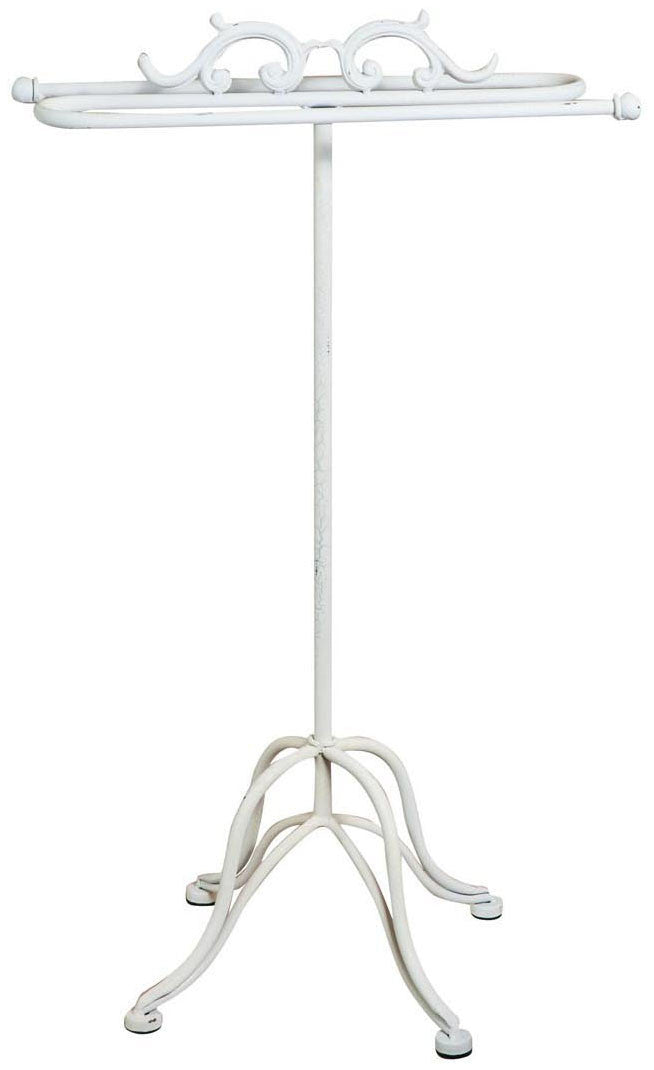 Biscottini Portasciugamani da terra "Le Bain" in ferro battuto finitura Shabby 39x24x69 cm