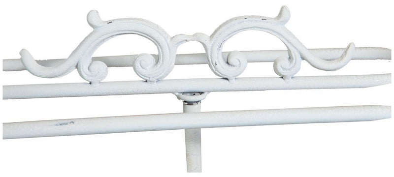 Biscottini Portasciugamani da terra "Le Bain" in ferro battuto finitura Shabby 39x24x69 cm