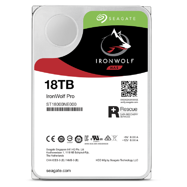 Seagate IronWolf Pro ST18000NT001 disco rigido interno 3.5" 18000 GB