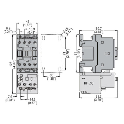 Contattore tripolare 25A 3P+NO AC3 24VCA Lovato