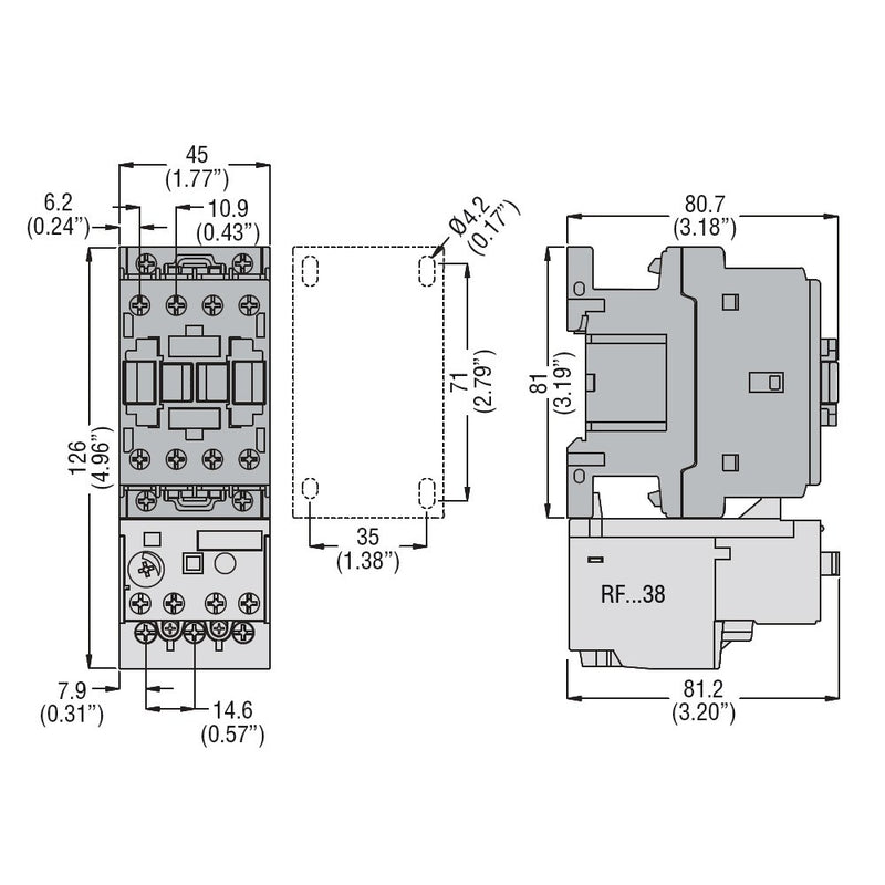 Contattore tripolare 25A 3P+NO AC3 24VCA Lovato