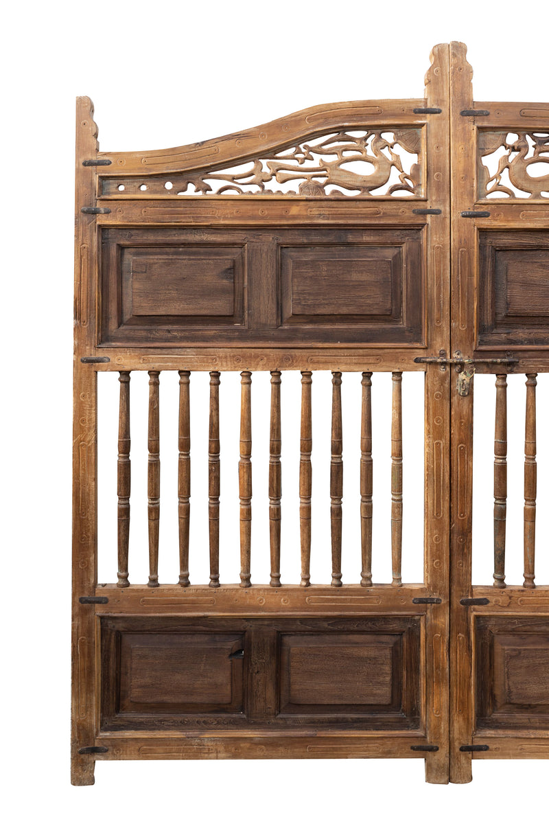 Biscottini Cancello in legno massello e ferro, da interno e da esterno Molto solido robusto