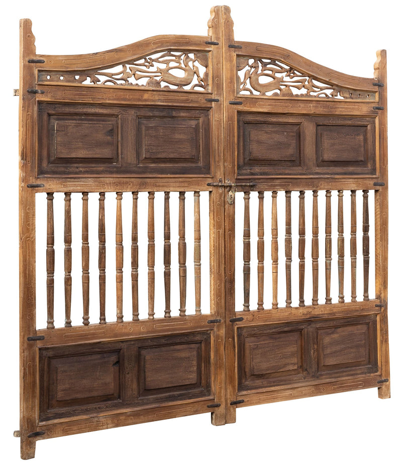 Biscottini Cancello in legno massello e ferro, da interno e da esterno Molto solido robusto