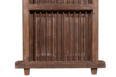 Biscottini Finestra finestrina grata porta in legno massello e in ferro antica e vecchia con telaio da interno o da esterno