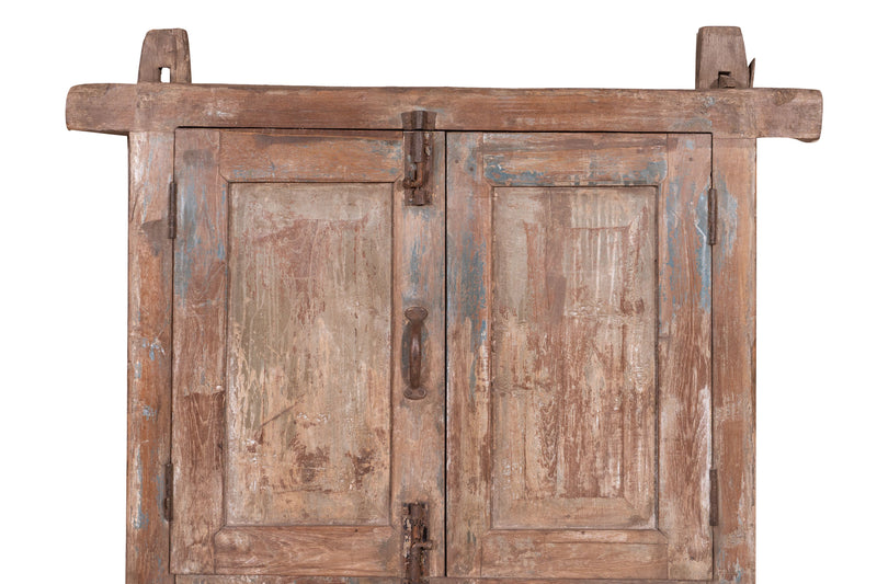 Biscottini Finestra finestrina grata porta in legno massello e in ferro antica e vecchia con telaio da interno o da esterno