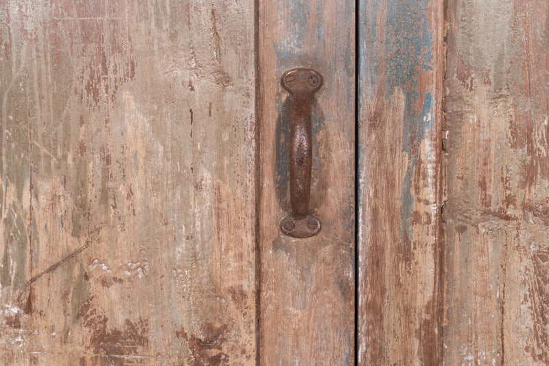 Biscottini Finestra finestrina grata porta in legno massello e in ferro antica e vecchia con telaio da interno o da esterno