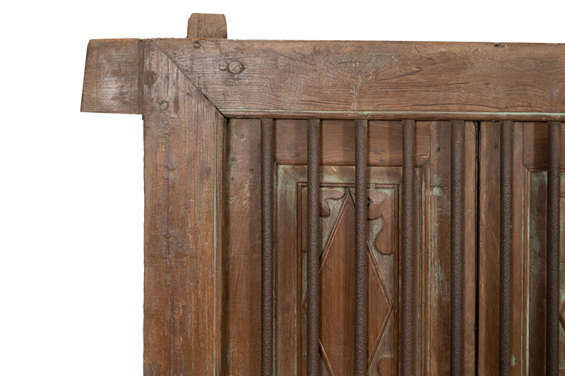 Biscottini Finestra finestrina grata porta in legno massello e in ferro antica e vecchia con telaio da interno o da esterno