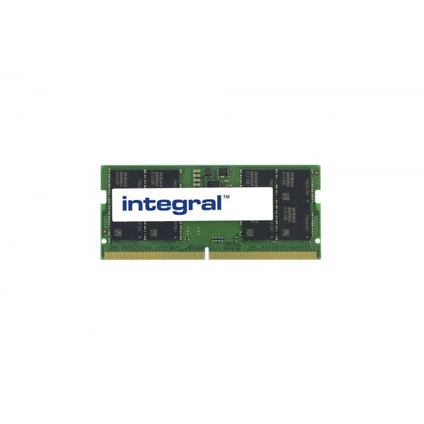 Integral 5S4C4AA-IN memoria 16 GB 1 x 16 GB DDR5 4800 MHz (16GB LAPTOP RAM MODULE DDR5 4800MTs PC5-38400 UNBUFFERED NON-ECC SODIMM 1.1V 2GX8 CL40 INTEGRAL)