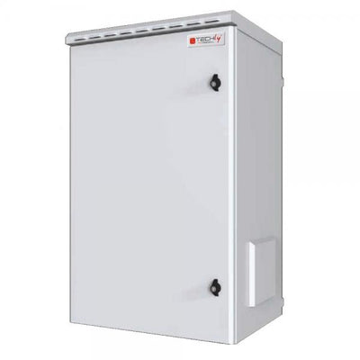 Armadio Rack 19'' a Parete 12U Grigio IP55 Porta Cieca prof. 450 mm