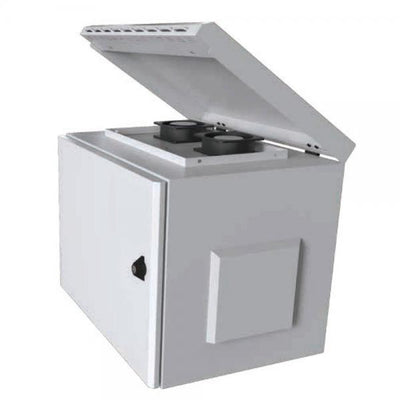 Armadio Rack 19'' a Parete 9U Grigio IP55 Porta Cieca prof. 600 mm