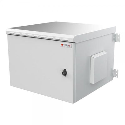 Armadio Rack 19'' a Parete 9U Grigio IP55 Porta Cieca prof. 600 mm