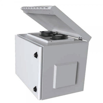 Armadio Rack 19'' a Parete 20U Grigio IP55 Porta Cieca prof. 600 mm