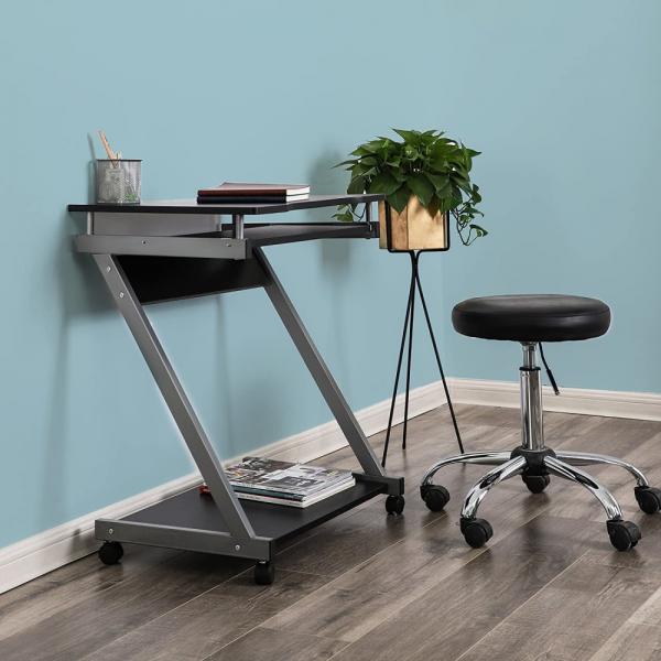 TECHLY ICA-TB 935B - SCRIVANIA COMPATTA CON RIPIANO TASTIERA ESTRAIBILE - COLORE NERO