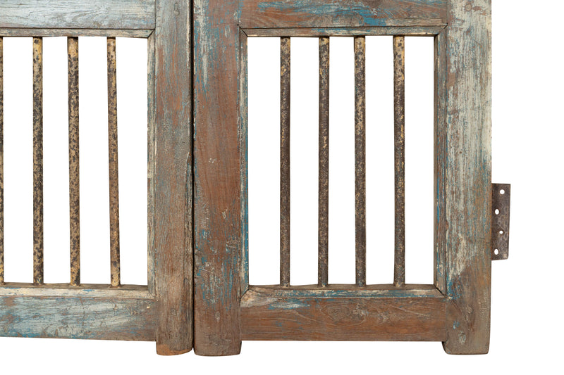 Biscottini Cancello in legno massello e ferro, da interno e da esterno Molto solido robusto