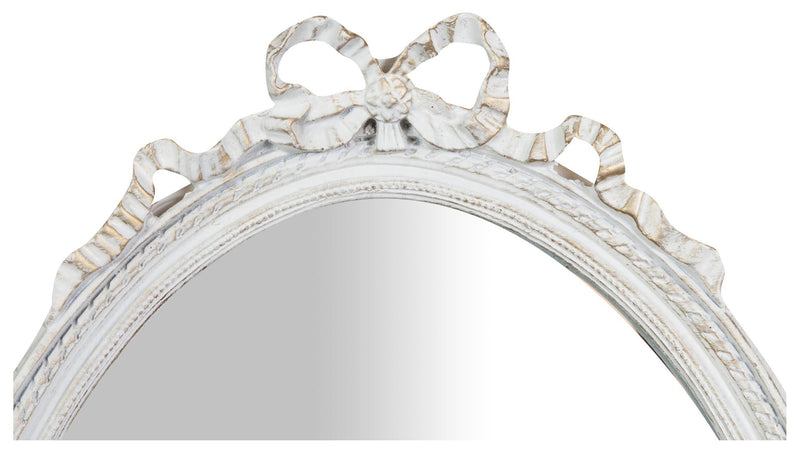 Biscottini Specchiera da appendere finitura bianco anticato.