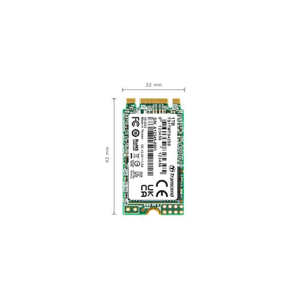 Transcend MTS425S - SSD - 1TB - interno - M.2 2242