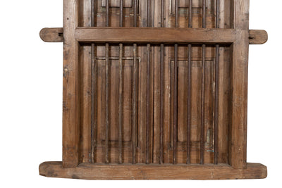 Biscottini Finestra finestrina grata porta in legno massello e in ferro antica e vecchia con telaio da interno o da esterno