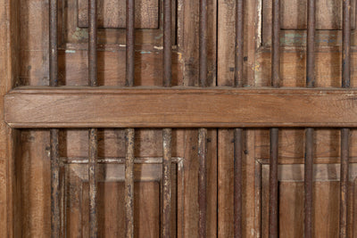 Biscottini Finestra finestrina grata porta in legno massello e in ferro antica e vecchia con telaio da interno o da esterno