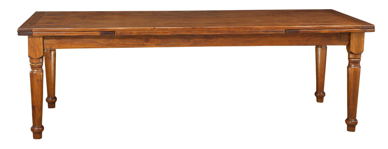 Biscottini Tavolo Country allungabile legno massello di tiglio finitura noce. Made in Italy