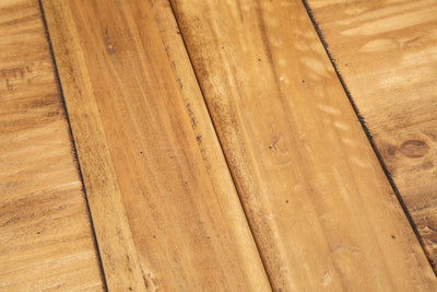 Biscottini Tavolo allungabile Country in legno massello di tiglio struttura bianca anticata piano naturale Made in Italy
