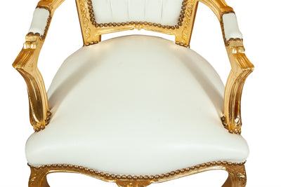 Biscottini Poltrona stile francese Luigi XVI in legno massello di faggio XVI, faggio,