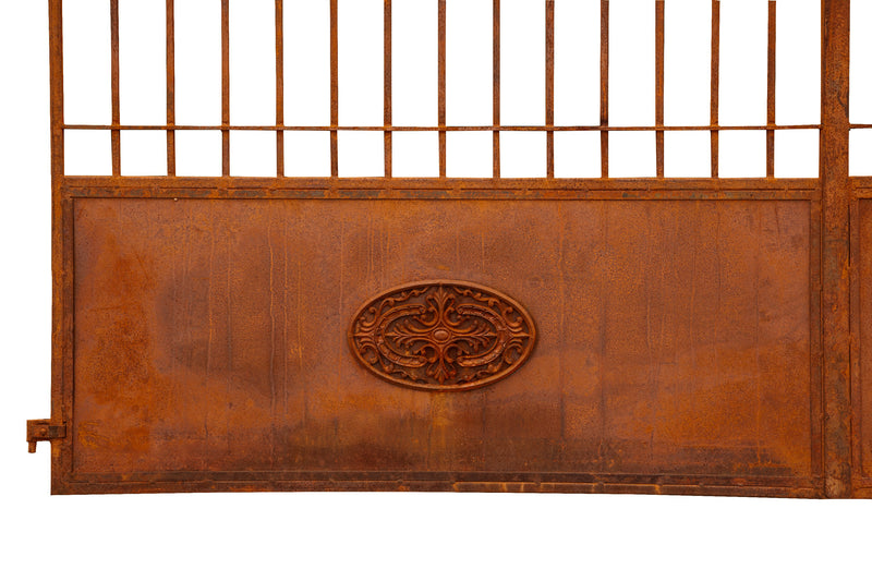 Biscottini Cancello in ferro finitura anticata L320XPR8XH245 CM forgiato mano verniciato