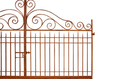 Biscottini Cancello in ferro finitura anticata L320XPR8XH245 CM forgiato mano verniciato