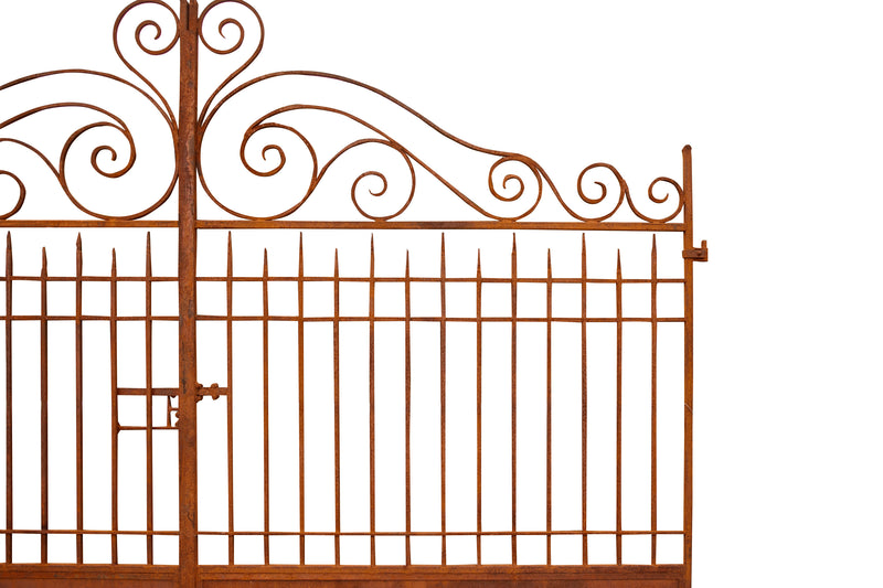 Biscottini Cancello in ferro finitura anticata L320XPR8XH245 CM forgiato mano verniciato