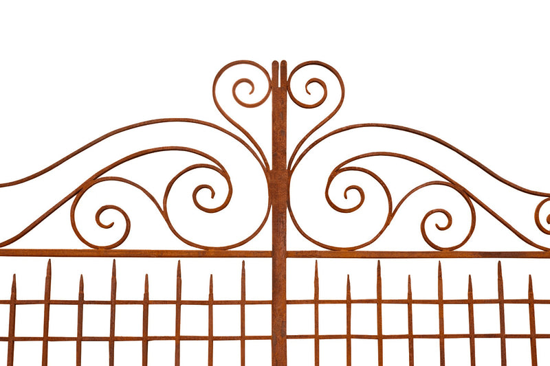 Biscottini Cancello in ferro finitura anticata L320XPR8XH245 CM forgiato mano verniciato