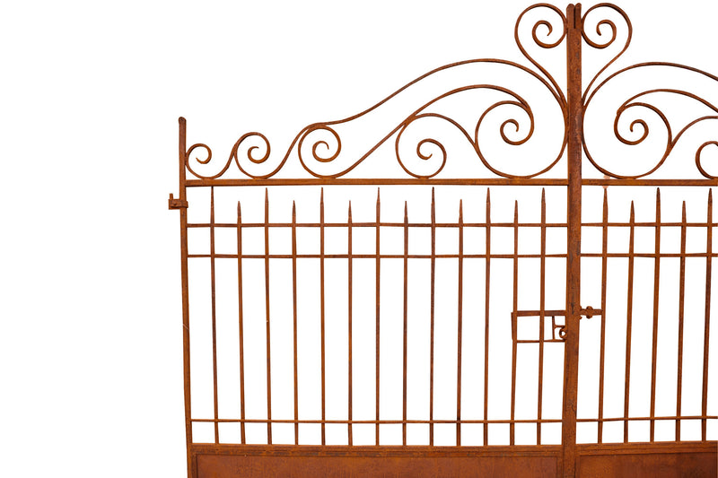 Biscottini Cancello in ferro finitura anticata L320XPR8XH245 CM forgiato mano verniciato