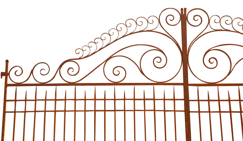 Biscottini CANCELLO IN FERRO FINITURA ANTICATA L400XPR8XH245 CM forgiato mano verniciato