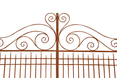 Biscottini Cancello in ferro finitura anticata L400XPR8XH300 CM forgiato mano verniciato