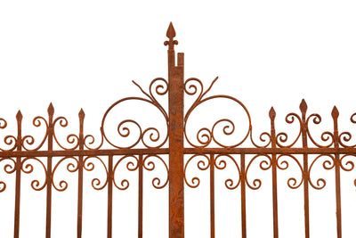 Biscottini Cancello in ferro finitura anticata L332XPR8XH254 CM forgiato mano verniciato