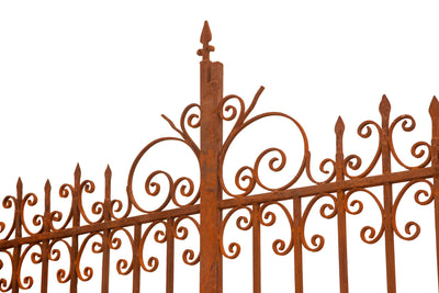 Biscottini Cancello in ferro finitura anticata L332XPR8XH254 CM forgiato mano verniciato