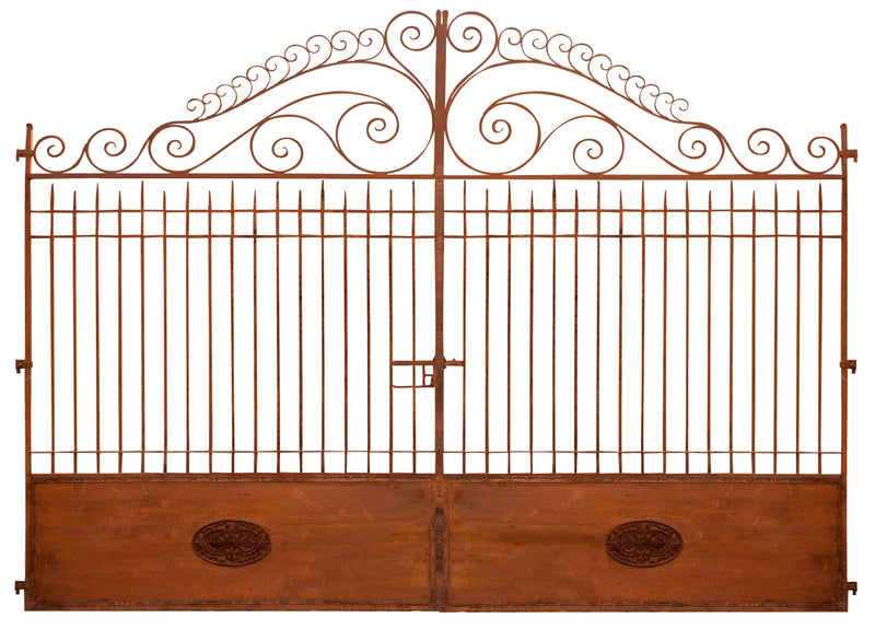 Biscottini CANCELLO IN FERRO FINITURA ANTICATA L400XPR8XH245 CM forgiato mano verniciato