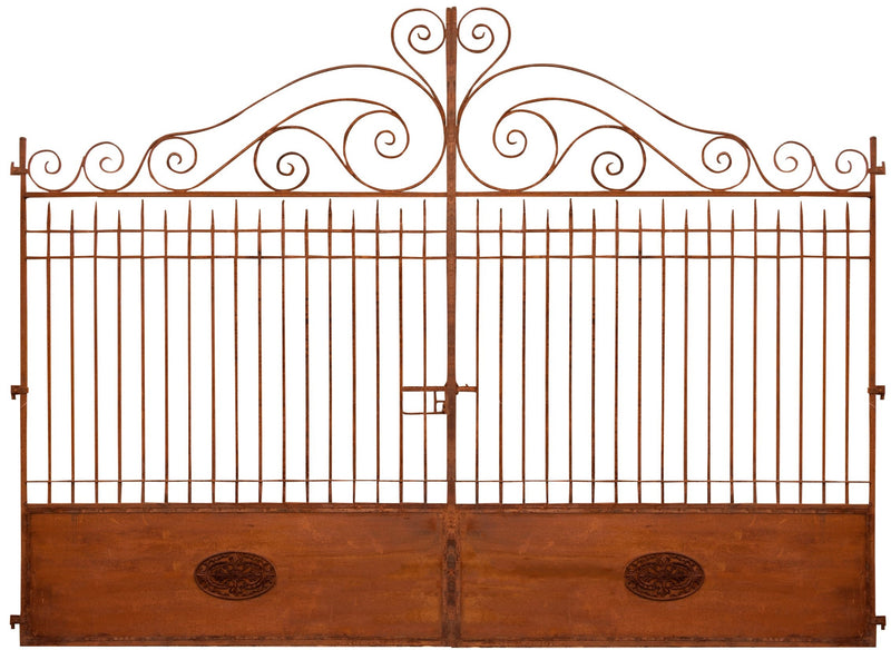 Biscottini Cancello in ferro finitura anticata L400XPR8XH300 CM forgiato mano verniciato