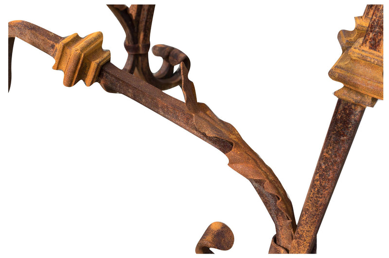 Biscottini Base tavolo in ferro pieno rotonda L145xPR145xH74 cm. forgiato mano trattato,