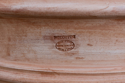 Biscottini Orcio in terracotta Galestro festonato 100% Made in Italy, interamente fatto a mano