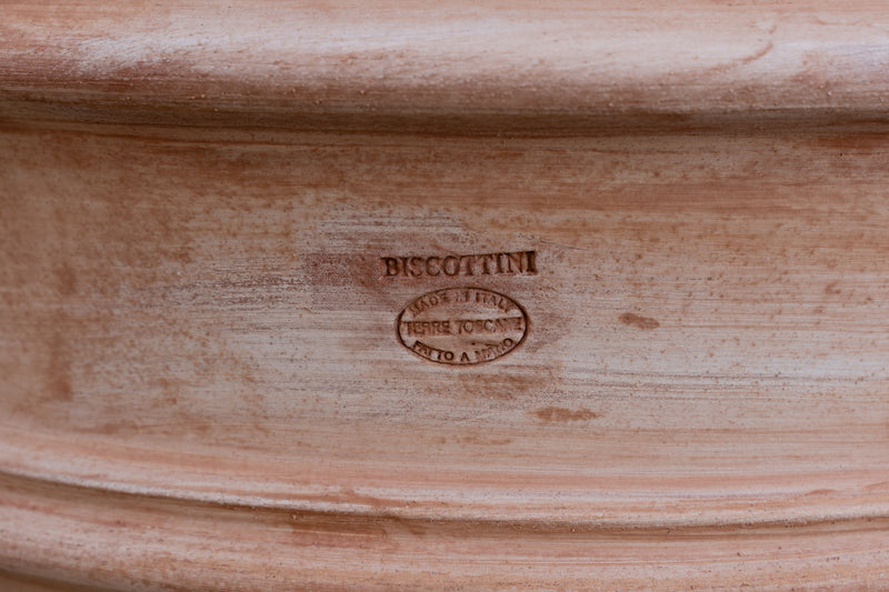 Biscottini Orcio in terracotta Galestro festonato 100% Made in Italy, interamente fatto a mano