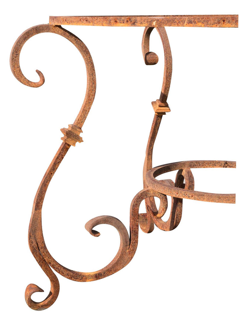 Biscottini Base tavolo in ferro pieno rotonda L110xPR110xH74 cm. (diam.90 cm.) forgiato