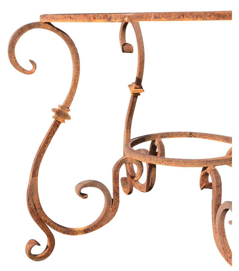 Biscottini Base tavolo in ferro pieno rotonda L110xPR110xH74 cm. (diam.90 cm.) forgiato