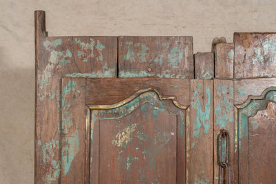 Biscottini Porta portone in legno massello e ferro da interno o da esterno vecchia e antica medievale scorrevole