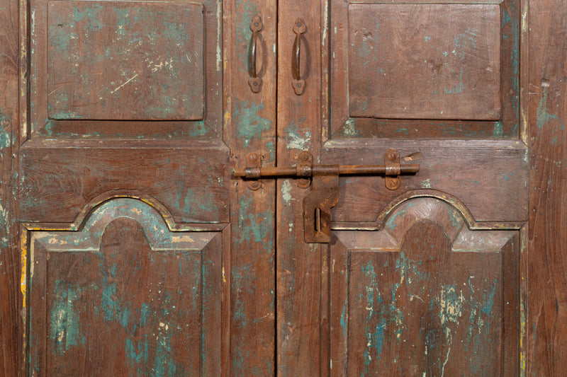 Biscottini Porta portone in legno massello e ferro da interno o da esterno vecchia e antica medievale scorrevole