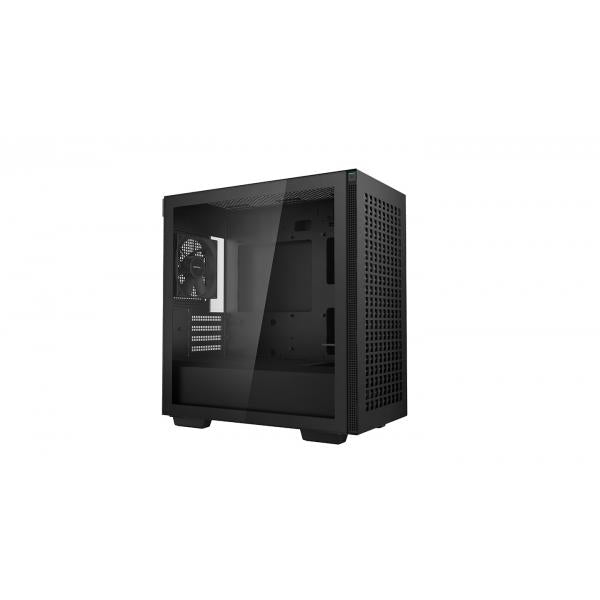 DeepCool CH370 Mini Tower Nero (DeepCool CH370, Black, Mini Tower Chassis w/ Tempered Glass Window, 1x 120mm Fan, 2x USB 3.0, mATX/mITX)
